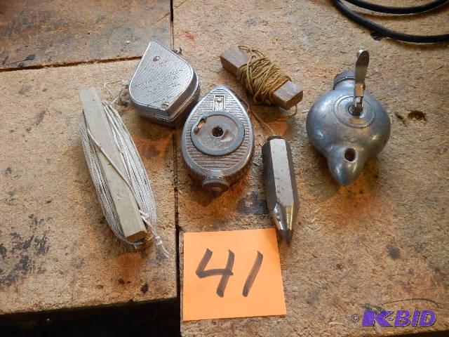 lot 41 image: Chalk lines, plum bob