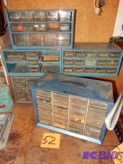 lot 52 image: 5 small item storage cabinets