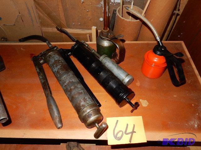 lot 64 image: Grease Guns and Oil Cans