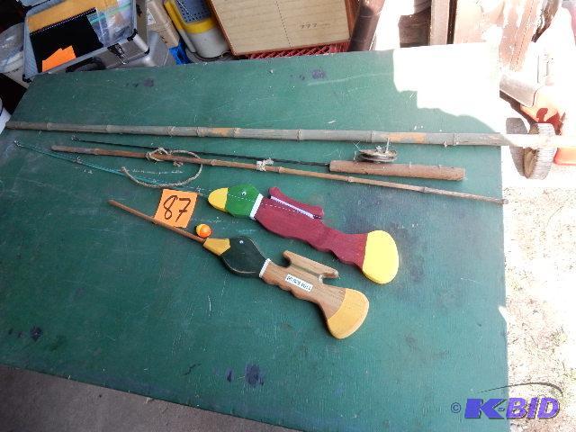 lot 87 image: 2, Duck Theme Fishing rigs, other OLD Cane and other