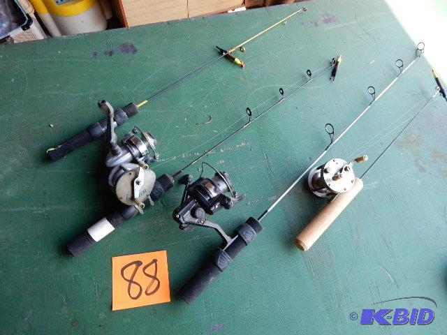 lot 88 image: 4, Ice Fishing RodsReels