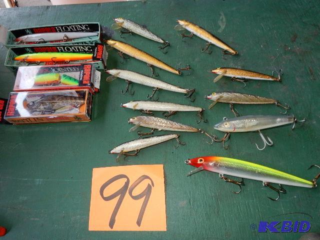 lot 99 image: Fishing Lures as pictured