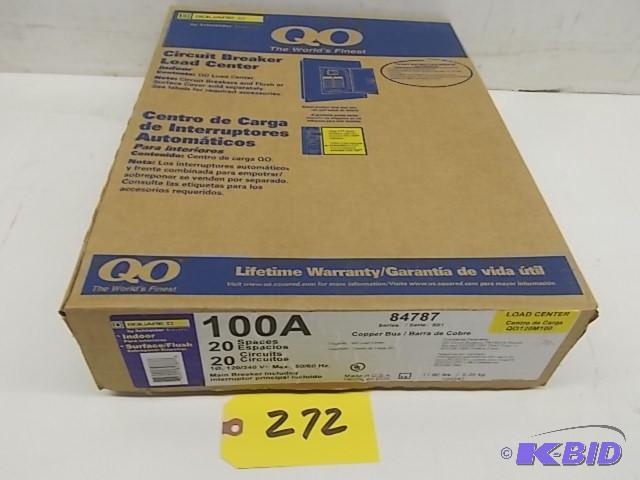 Square D QO120M100 100 Amp Indoor Load Center...
