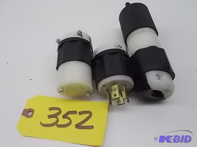 (2) Pair Twist Lock Ends, 30 Amp, 125250v...