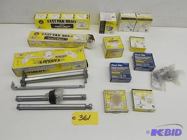 Asstd Ceiling Fan Boxes &amp Braces...