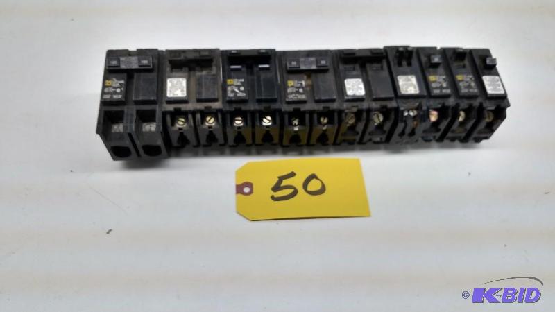 (9) Asstd Square D Breakers...