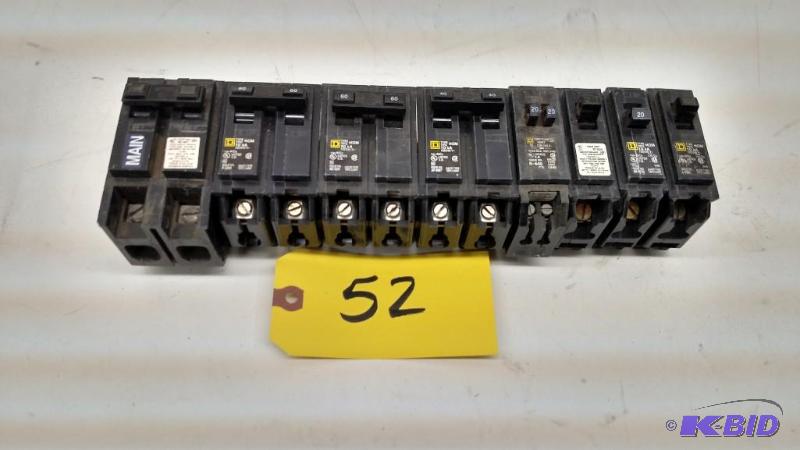 (8) Asstd Square D Breakers...