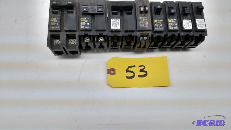 (8) Asstd Square D Breakers...