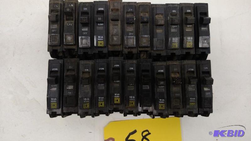 (22) Asstd Square D Breakers...