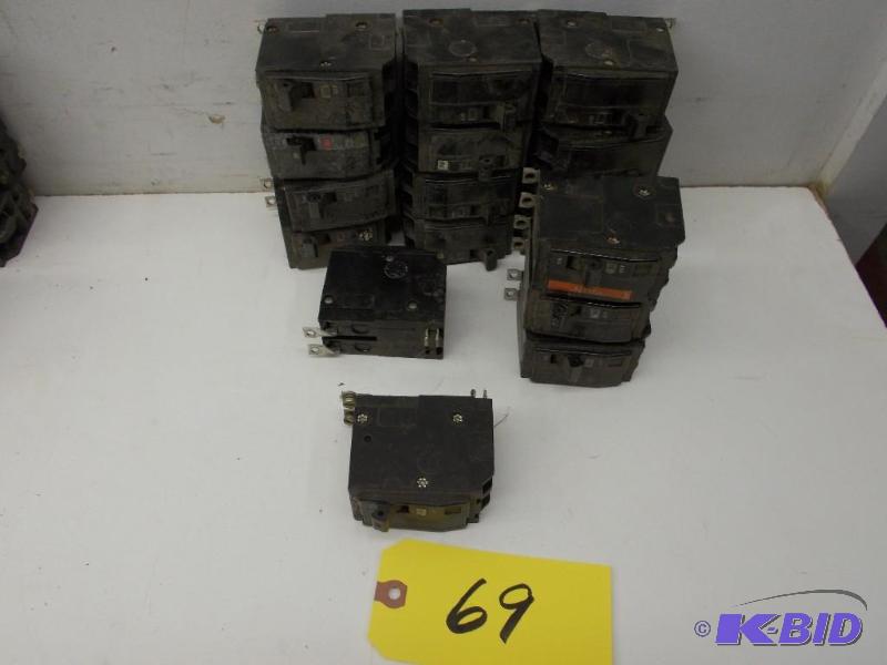 (17) Asstd Square D Breakers...