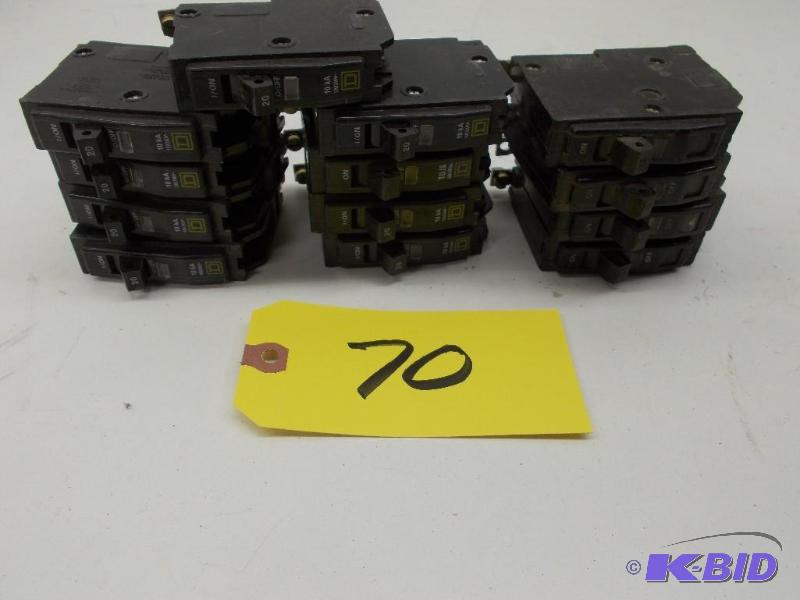 (13) Asstd Square D Breakers...