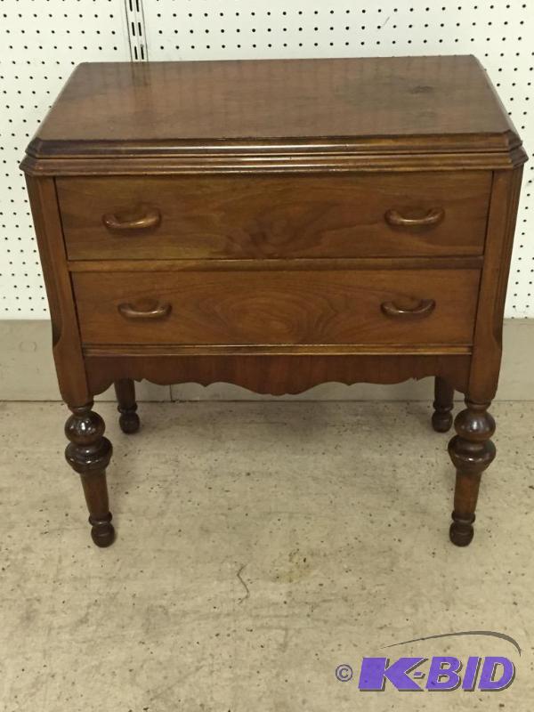 Vintage 2 Drawer Side Table  Foyer Table