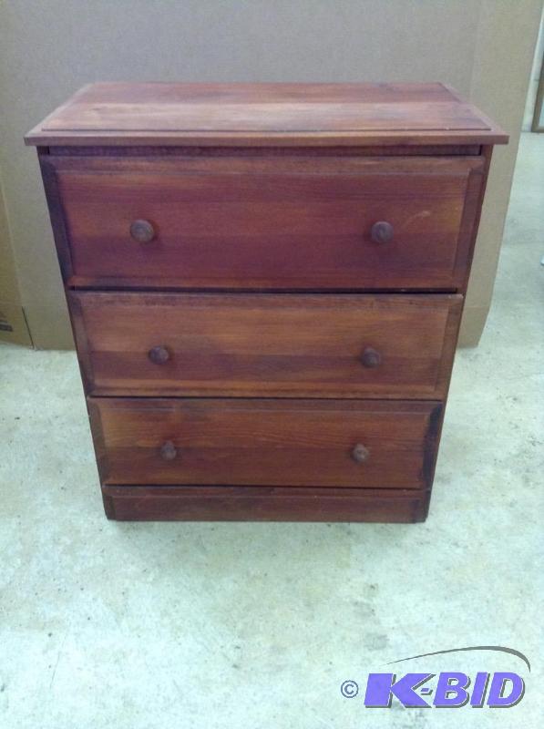 Wooden 3 Drawer Chest