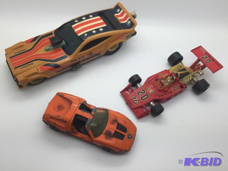 2 Corgi and 1  Marx Cars