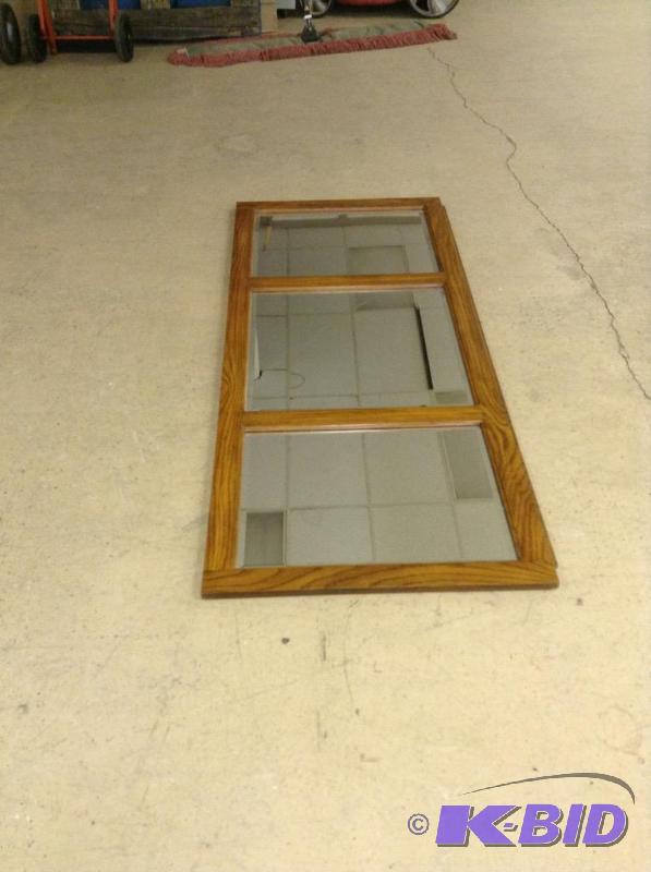 3 Pane Oak Mirror