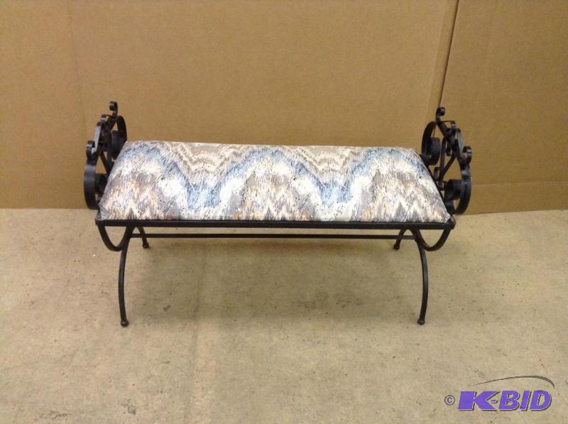 Metal Upholstered Bench