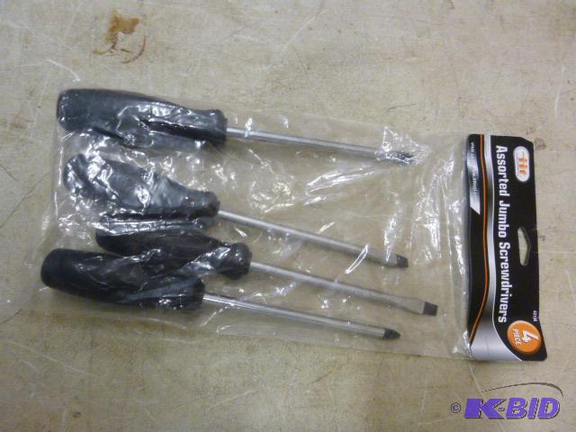 lot 103 image: Pack of 4 itt Assorted Jumbo Screwdrivers...