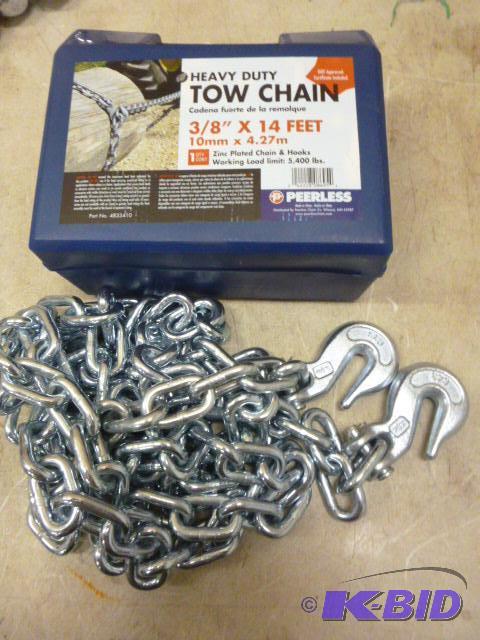 lot 12 image: Peerless Heavy Duty Tow Chain 38" X14 ...
