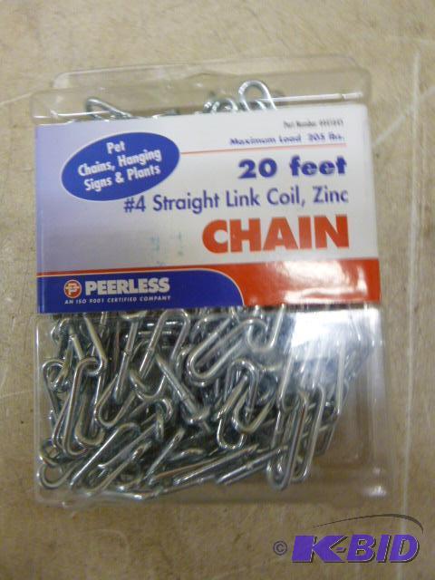 lot 13 image: Peerless Pet Chain 20 - #4 straight link coi...