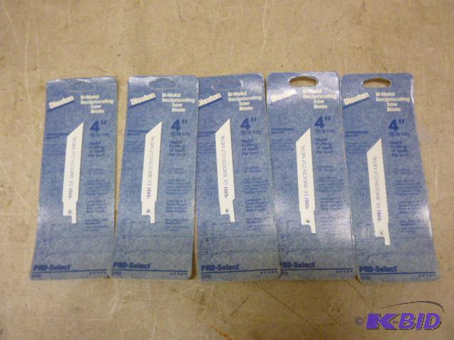 lot 135 image: 5 Disston Bi-Metal Reciprocating Saw Blades 4...