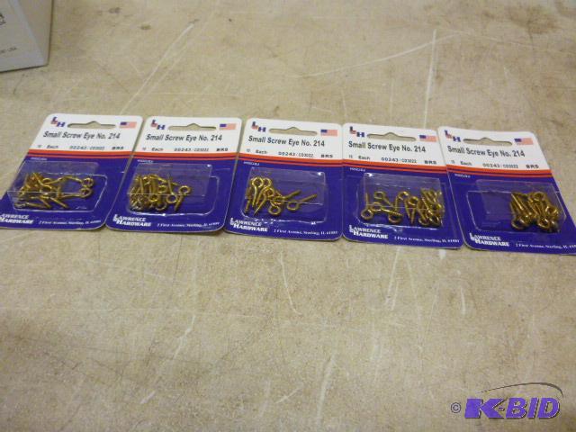 lot 138 image: 5 Packs of 10 Small Screw Eyes 34"...