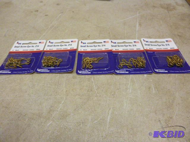 lot 139 image: 5 Packs of 10 Small Screw Eyes 34"...