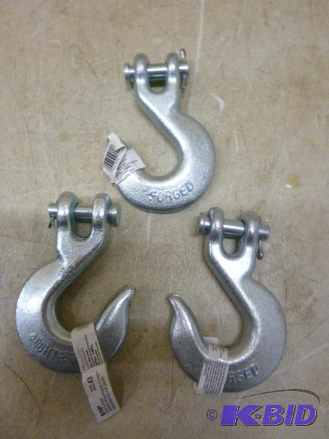 lot 14 image: 3 Clevis Slip Hooks 516"...