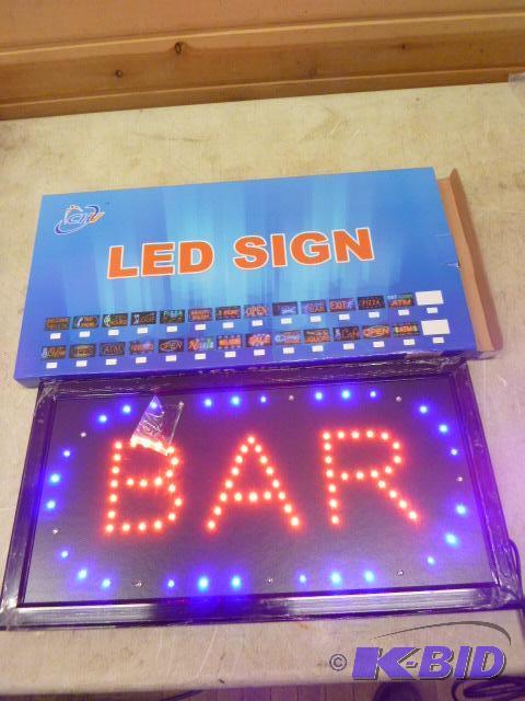lot 148 image: LED Bar Sign 10" X 19"...