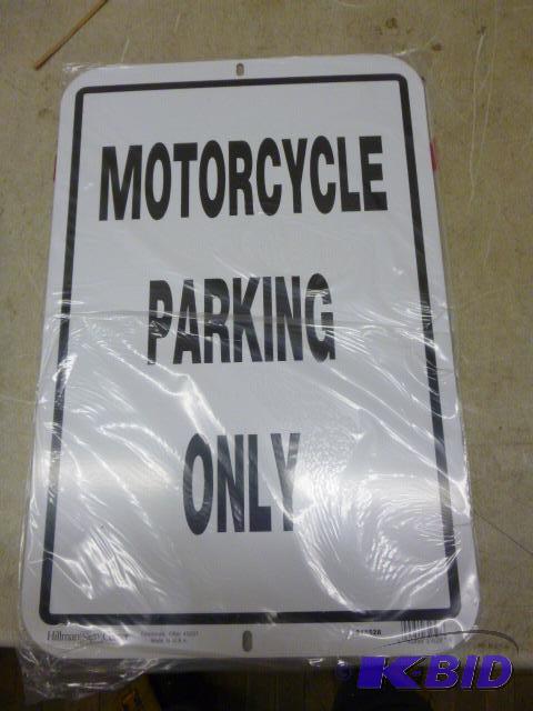 lot 149 image: Metal Motorcycle Parking Only Sign 18" X...
