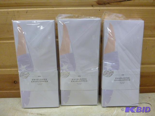 lot 176 image: 3 Packs of 50 Envelopes with US Flag Flap...