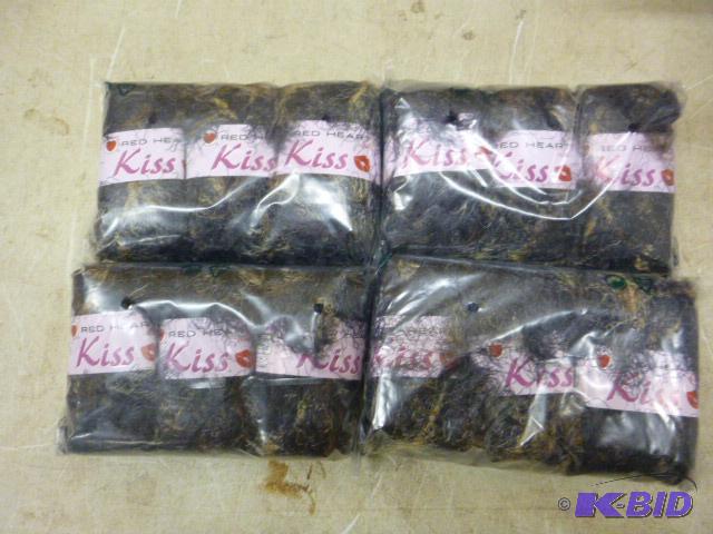 lot 191 image: 4 Packs of 3 Skeins Red Heart Kiss Yarn...