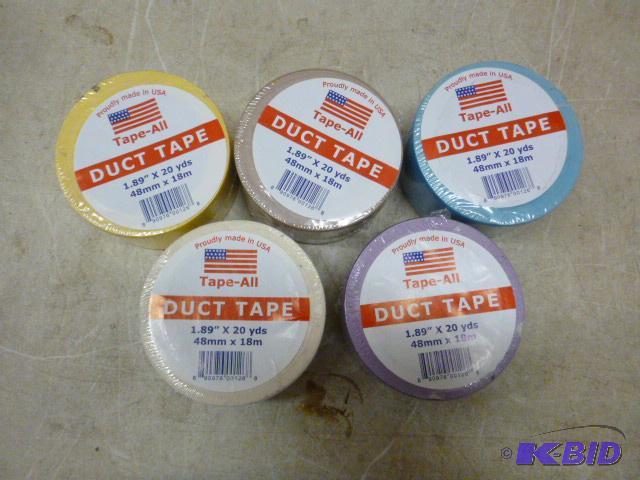 lot 198 image: 5 Rolls of Tape-All Duct Tape 20 yards each. ...