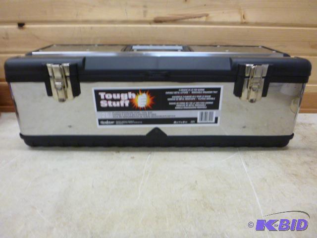 lot 209 image: Tough Stuff PlasticStainless Steel Toolbox 8...