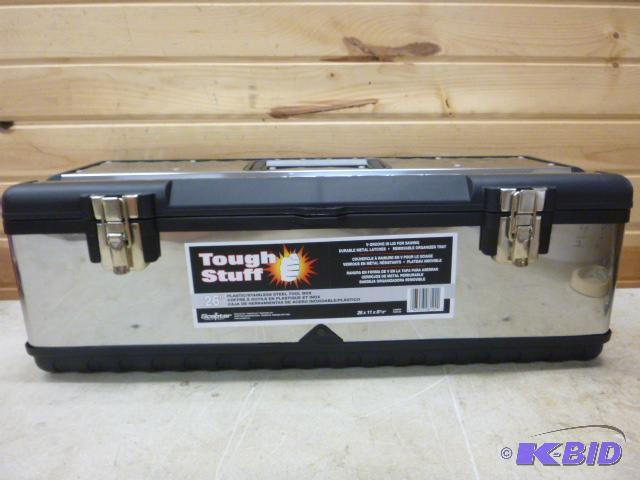 lot 210 image: Tough Stuff PlasticStainless Steel Toolbox 8...