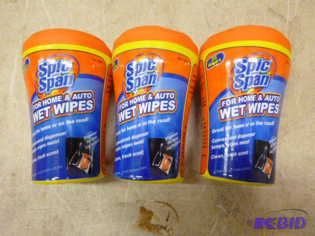 lot 246 image: 3 Containers of Spic and Span Wet Wipes For h...