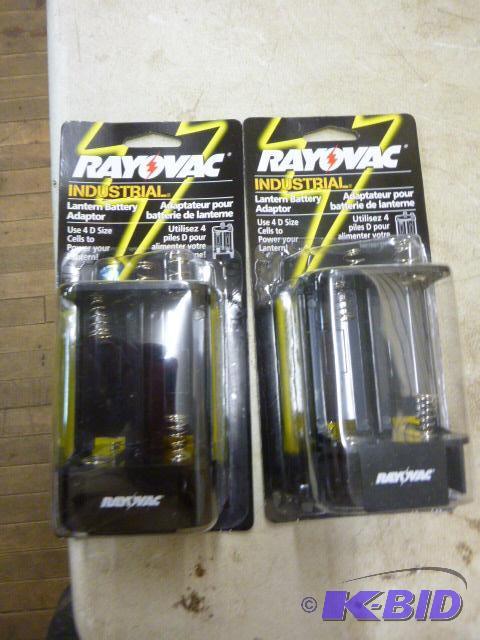 lot 254 image: 2 RayOVac Industrial Lantern Battery Adapters...