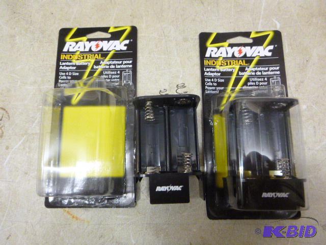 lot 257 image: 2 RayOVac Industrial Lantern Battery Adapters...