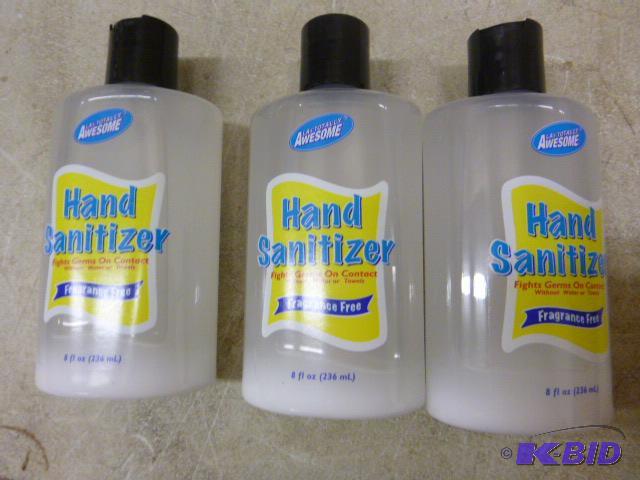 lot 260 image: 3 Bottles of Hand Sanitizer Fragrance free, 8...