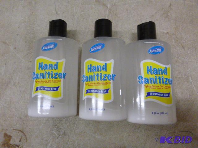 lot 261 image: 3 Bottles of Hand Sanitizer Fragrance free, 8...