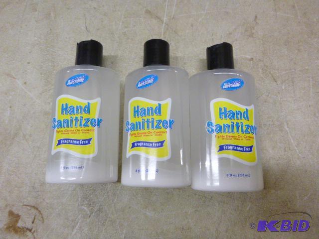 lot 262 image: 3 Bottles of Hand Sanitizer Fragrance free, 8...