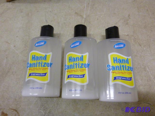 lot 263 image: 3 Bottles of Hand Sanitizer Fragrance free, 8...