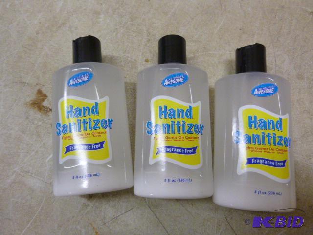 lot 264 image: 3 Bottles of Hand Sanitizer Fragrance free, 8...