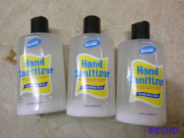 lot 265 image: 3 Bottles of Hand Sanitizer Fragrance free, 8...