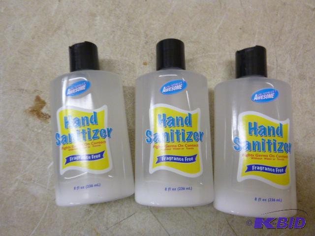 lot 266 image: 3 Bottles of Hand Sanitizer Fragrance free, 8...