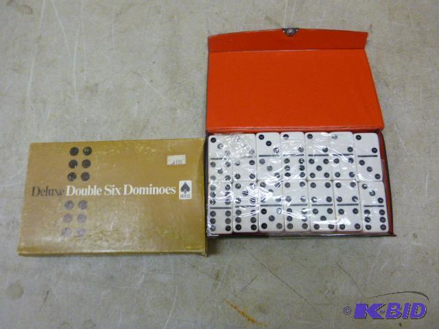 lot 271 image: Hoyle Deluxe Doubl Six Dominoes with Case...