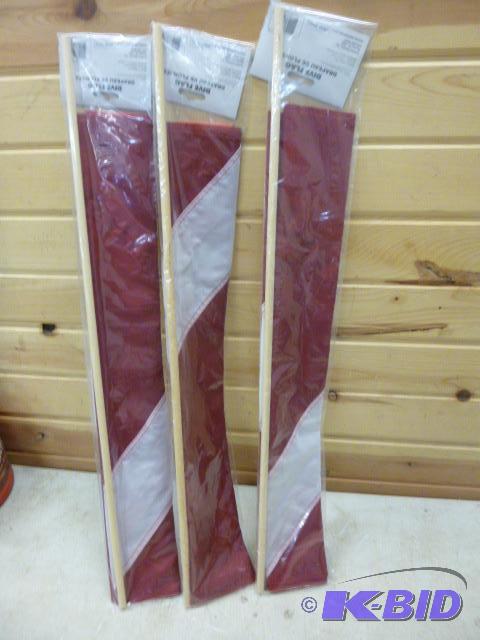 lot 276 image: 3 Seasense Dive Flags Meets USCG regulations....