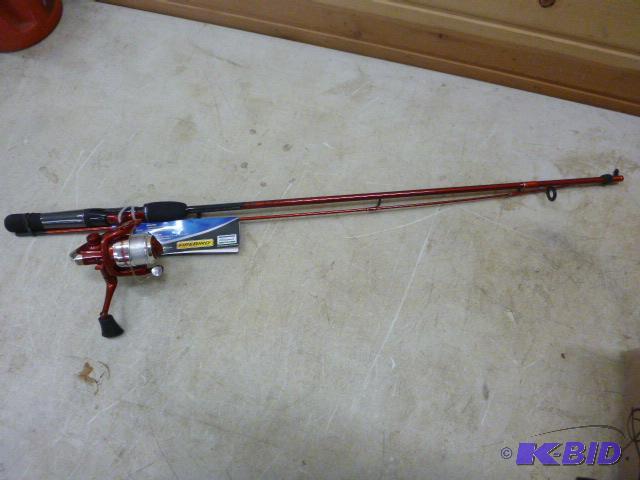 lot 301 image: Shakespeare Firebird Rod and Reel Combo 1 bal...