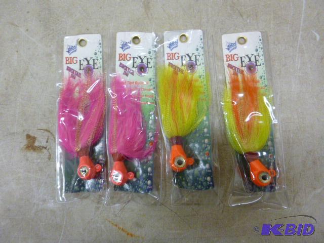 lot 337 image: 4 Wahoo Big Eye Bucktail Jigs...