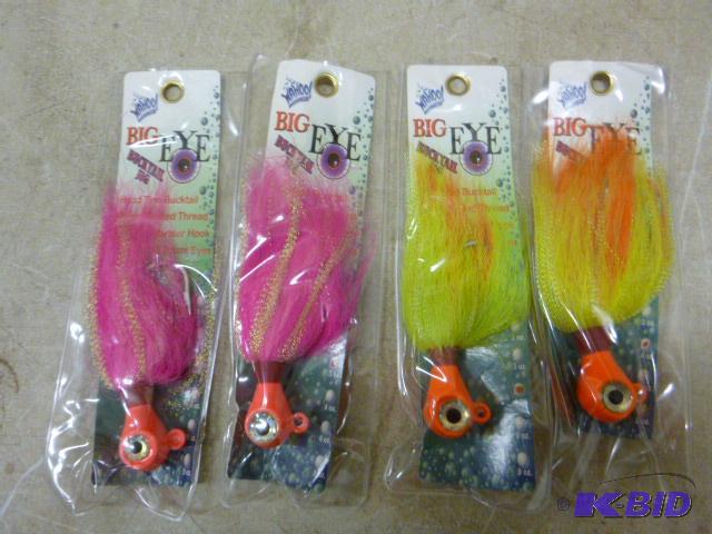lot 338 image: 4 Wahoo Big Eye Bucktail Jigs...