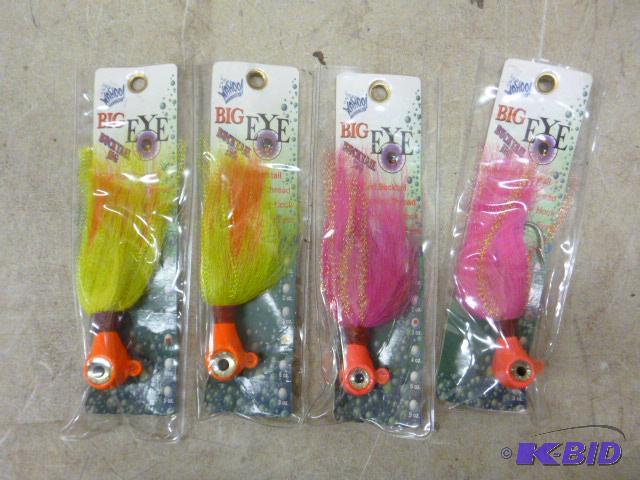 lot 341 image: 4 Wahoo Big Eye Bucktail Jigs...